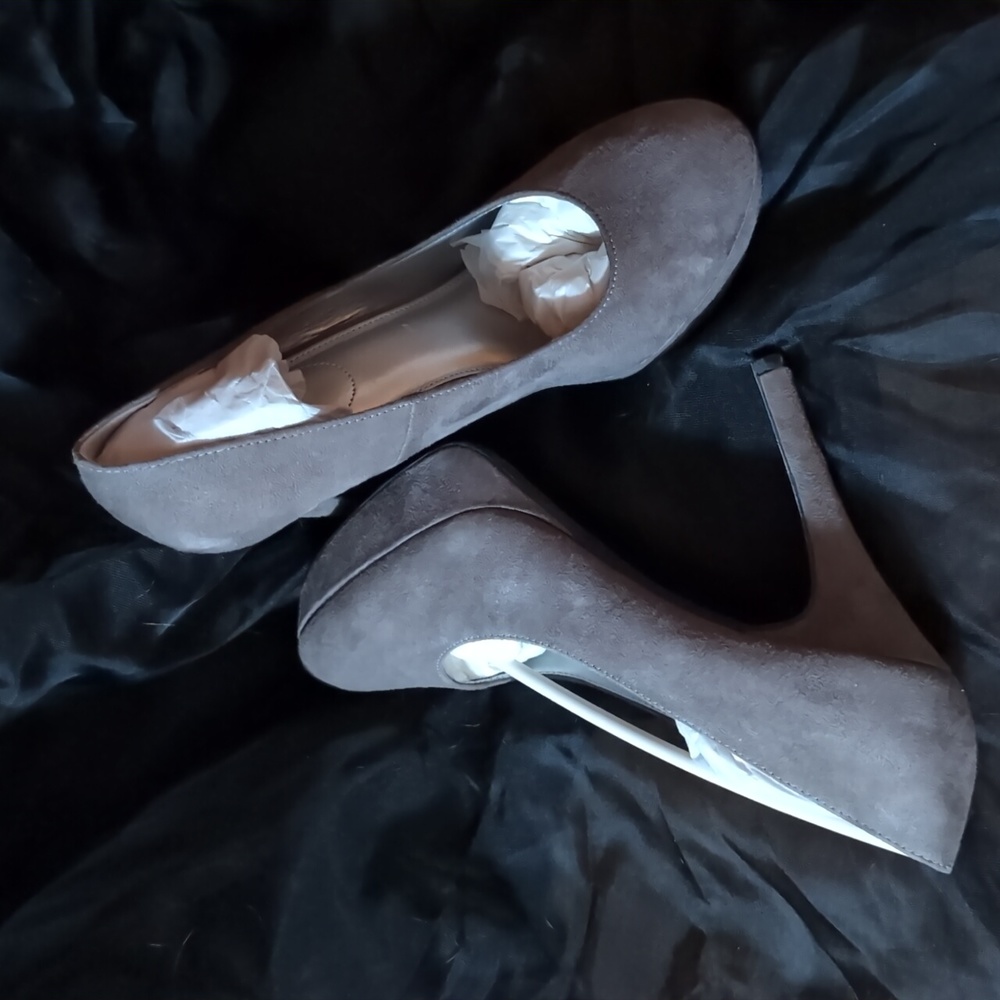 Xappeal soft brown suede heels.